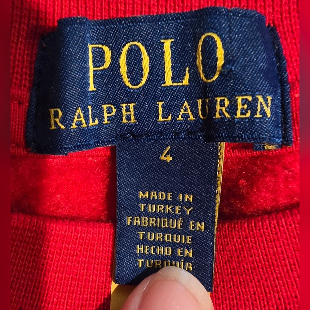 Polo Ralph Lauren Iconic Bear Logo Sweatshirt Size Toddler 4 - Picture 3 of 6